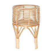 Rattan Indoor Coiled Planter Stand - 18"