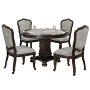 5 Piece 48" Round Vegas Dining and Poker Table Set