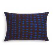 Dots Lumbar Pillow - 24", Navy/Brown