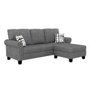 Walter 86" 2-Piece Chenille Upholstery Reversible Sectional with Chaise - Gray