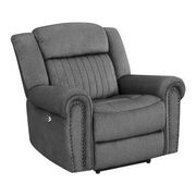 Abington Microfiber Upholstered Power Reclining Chair - Charcoal