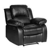 Bianca Faux Leather Reclining Chair - Black