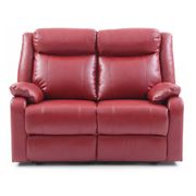 Ward 55" Faux leather 2-Seater Reclining Sofa with Pillow Top Arm - Red