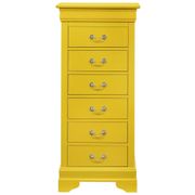 Louis Phillipe 7-Drawer Chest of Drawers - Yellow