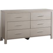 Glades 6-Drawer Chest of Drawers - Silver Champagne