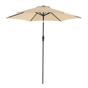 7.5' Steel Market Crank Outdoor Patio Umbrella - Beige