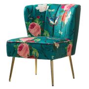 Amata 26" Tufted Polyester Side Chair - Blue