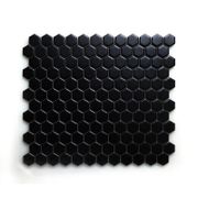 Value Series 1" x 1" Porcelain Honeycomb Mosaic Wall/Floor - Black