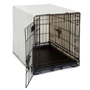 Luxe Velour Open Front Crate Cover - 18", Ivory