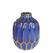 Geo Vase - Blue/Gold