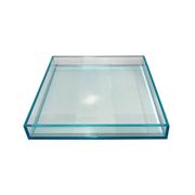 Lucite Decorative Tray - 9" Square, Teal