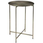Ansley Iron End Table - 25", Antique Nickel