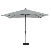 8' x 10' Rectangular Powder Coated Aluminum Market Umbrella - Cast Mist/Midnight