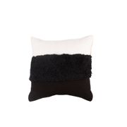 18" Solid Pillow - Black/White