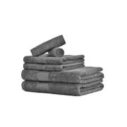6 Piece Bath Towel Set - Dark Gray