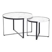 Brioche Coffee Table Set - White/Black