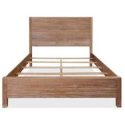 Montauk Distressed Solid Wood Panel Bed - Queen, Driftwood