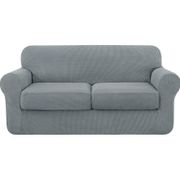 Stretch Loveseat Slipcover with Separate Cushion Covers - Light Gray