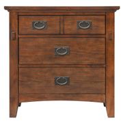 Mission Bay 3-Drawer Amish Nightstand - Brown