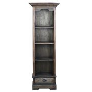 Shabby Chic Cottage 72" Solid Wood Bookcase with 4 Shelves - Distressed Vintage Iron