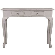 Shabby Chic Cottage Solid Wood Console Table with 2 Drawers - 29.8", Antique Gray