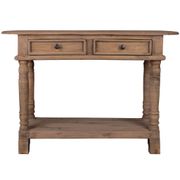 Shabby Chic Cottage Solid Wood Console Table with 2 Drawers - 32", Salvage