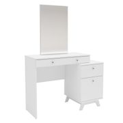 Santa Monica 2-Drawer Dressing Table with Mirror - White