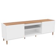 Buffalo 70.8" Wood TV Stand with Two storages - White