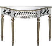 Atelier Half Moon Glass Console Table - 43.7", Champagne
