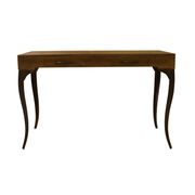 Melange Wooden Console Table with Cabriole Legs and Storage Drawers - 48", Coffee/Antique Brown