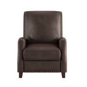 Easton Microfiber Upholstered Push Back Reclining Chair - Brown