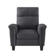 Aragon Chenille Upholstered Push Back Reclining Chair - Dark Gray