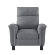Aragon Chenille Upholstered Push Back Reclining Chair - Gray