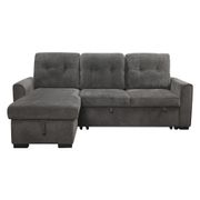 Suri 91.5" 2-Piece Chenille Upholstery Reversible Sectional with Storage - Dark Gray
