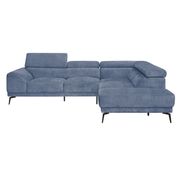 Sloane 112" 2-Piece Polyester Blend and Nylon Upholstery Sectional - Blue