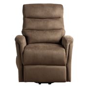 Shola Microfiber Upholstered Power Lift Reclining Chair with Massage and Heat - Brown