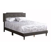 Deb Adjustable Panel Bed - Queen, Dark Gray