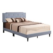 Deb Jewel Tufted Panel Bed - Full, Blue