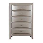 Marilla 5-Drawer Chest of Drawers - Silver Champagne