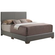 Aaron Upholstered Panel Bed - King, Light Gray