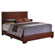 Aaron Upholstered Panel Bed - Full, Light Brown