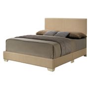 Aaron Upholstered Panel Bed - Full, Beige