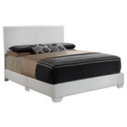 Aaron Upholstered Panel Bed - Queen, White