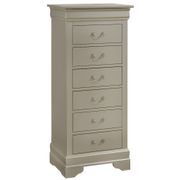 Louis Phillipe 7-Drawer Chest of Drawers - Silver Champagne
