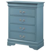 Louis Phillipe 4-Drawer Chest of Drawers - Teal