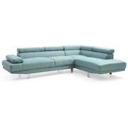 Riveredge 109" 2-piece Polyester Twill L Shape Sectional - Teal