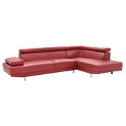 Riveredge 109" 2-piece Faux Leather L Shape Sectional - Red