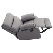 Manny Faux Leather Reclining Chair - Gray