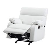 Manny Faux Leather Reclining Chair - White