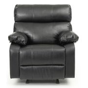 Manny Faux Leather Reclining Chair - Black